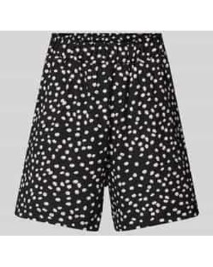 Tom Tailor Korte Loose Fit Broek Met Structuurmotief - Zwart
