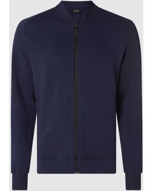 Hanro Sweatjacke mit Stehkragen - Blau