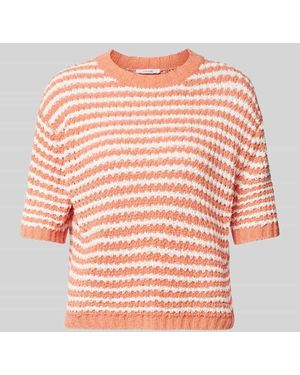 Opus Strickpullover Mit Gerippten Abschlüssen Modell 'Palvadora' - Pink