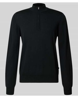Maerz Regular Fit Sweatshirt aus reiner Schurwolle - Schwarz