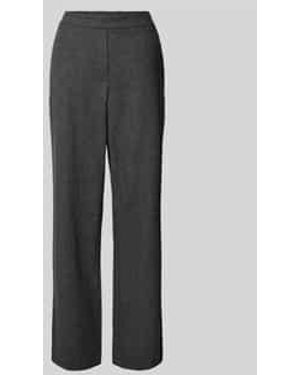 MSCH Copenhagen Flared Stoffen Broek Met Elastische Band - Grijs