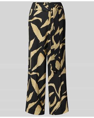 Mango Stoffhose mit Stoffgürtel - Schwarz