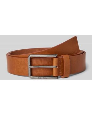 Calvin Klein Ledergürtel mit Dornschließe Modell 'WARMTH BUCKLE' - Braun