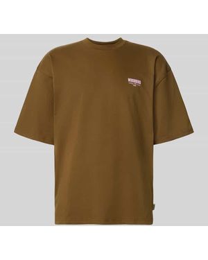 Woodbird T-Shirt mit Label-Print - Grün