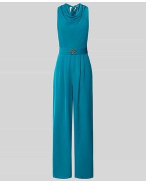 Rinascimento Jumpsuit mit Neckholder - Blau