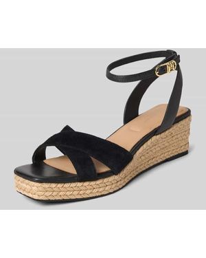 Tommy Hilfiger Espadrilles mit Keilabsatz - Schwarz