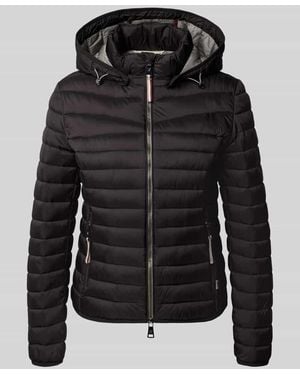 Fuchs & Schmitt Steppjacke mit abnehmbarer Kapuze - Schwarz