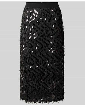 Marella Midirock mit Pailletten Modell 'MEMORE' - Schwarz