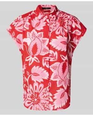 Ouí Regular Fit Blouseshirt Met Kapmouwen - Rood