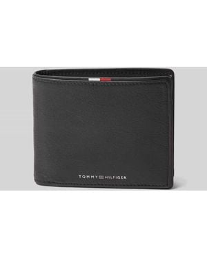 Tommy Hilfiger Portemonnaie aus Rindsleder - Schwarz