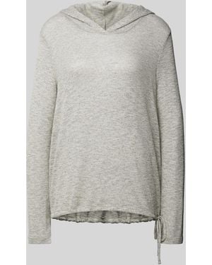 Tom Tailor Loose Fit Hoodie Van Moulinégaren - Grijs