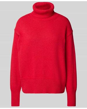 Joop! Strickpullover mit Rollkragen - Rot