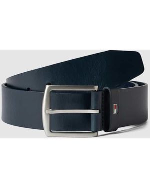Tommy Hilfiger Ledergürtel Mit Logo-Applikation - Blau