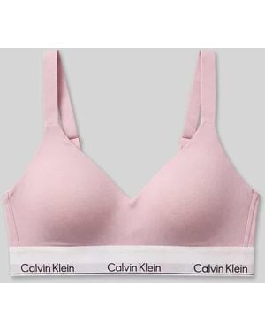 Calvin Klein Bralette aus Baumwoll-Mix - Pink