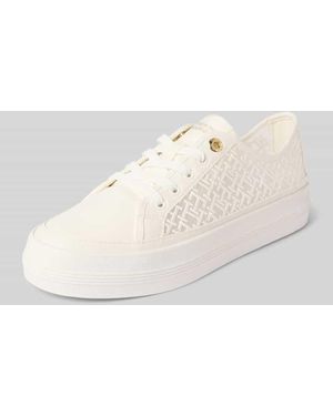 Tommy Hilfiger Low Top Sneaker in Mesh-Optik - Natur
