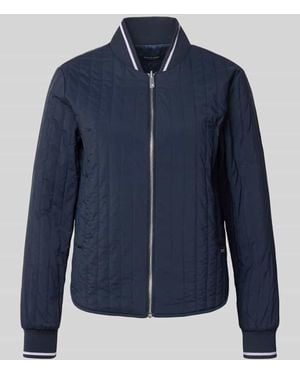 Scotch & Soda Jacke mit seitlichen Eingrifftaschen und Label-Detail - Blau