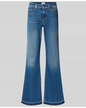 Cambio Loose Fit Jeans mit Label-Detail Modell 'FABIENNE' - Blau
