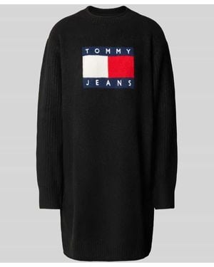 Tommy Hilfiger Relaxed Fit Strickkleid mit Woll-Anteil - Schwarz