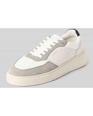 COPENHAGEN Sneaker aus echtem Leder mit Logo-Detail - Natur