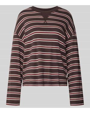 Closed Relaxed Fit Longsleeve aus Baumwoll-Mix mit Streifenmuster - Mehrfarbig
