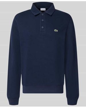 Lacoste Regular Fit Sweatshirt aus reiner Baumwolle - Blau