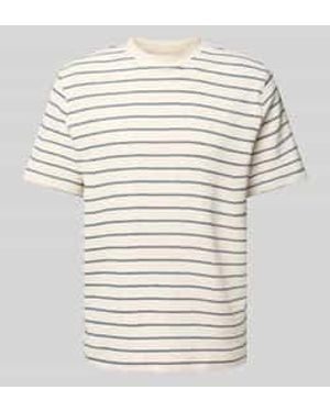 SELECTED Regular Fit T-Shirt Van Katoenmix Model 'Django' - Naturel