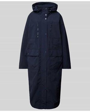Tom Tailor Mantel Mit Kapuze - Blau