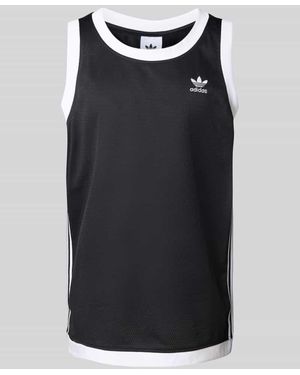 adidas Originals Tanktop mit Strukturmuster Modell 'Mockeyelet' - Schwarz
