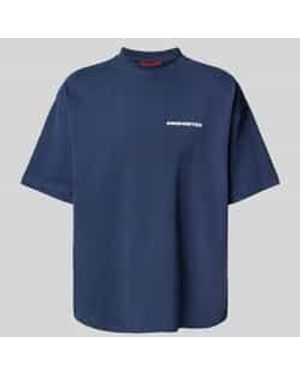 Prohibited Oversized T-shirt Met Labelprint - Blauw