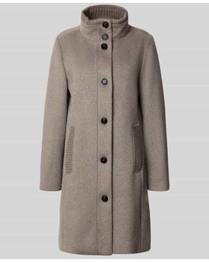 S.oliver Slim Fit Mantel mit Woll-Anteil - Natur