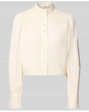 Ba&sh Regular Fit Bluse mit Stehkragen Modell 'TAVIA' - Natur