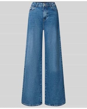 Pieces Wide Fit Jeans aus Baumwoll-Mix Modell 'SELMA' - Blau