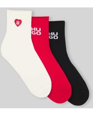 HUGO Socken aus Baumwoll-Mix im 3er-Pack - Rot