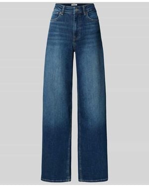 ONLY Wide & Loose Fit Jeans aus Baumwoll-Mix Modell 'MADISON' - Blau