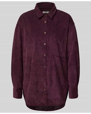 0039 Italy Hemdbluse mit Knopfleiste Modell 'BETTY' - Lila