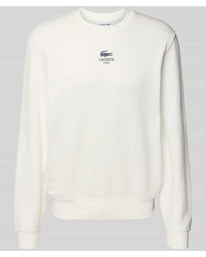 Lacoste Regular Fit Sweatshirt aus reiner Baumwolle - Natur
