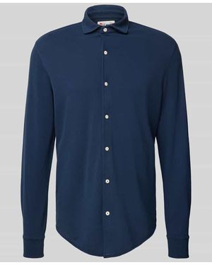 Mc2 Saint Barth Freizeithemd mit Knopfleiste Modell 'AMALFI' - Blau