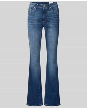 S.oliver Slim Fit Bootcut-Jeans aus Baumwoll-Mix Modell 'BEVERLY' - Blau