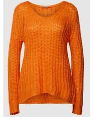 Fransa Grof Gebreide Pullover, Model 'Ada' - Oranje