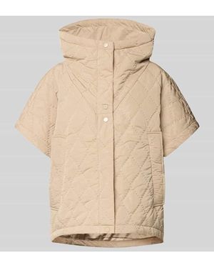 Cph Muse Cape mit Steppnähten und Eingrifftaschen - Natur
