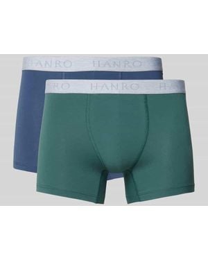 Hanro Trunks mit Label-Detail im 2er-Pack - Grün