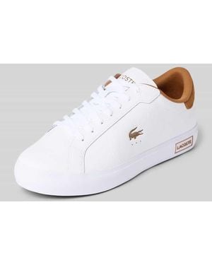 Lacoste Sneaker aus echtem Rindsleder Modell 'POWERCOURT' - Weiß