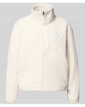 The North Face Fleecejacke mit Stehkragen und Label-Stitching - Natur