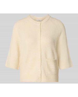 Opus Cardigan mit Eingrifftasche Modell 'Dathena' - Natur