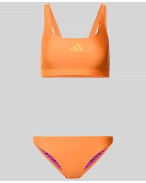 adidas Bikini Set mit Logo-Detail - Orange