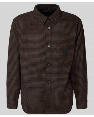 Carhartt Freizeithemd mit Brusttasche Modell 'LOWIS' - Schwarz