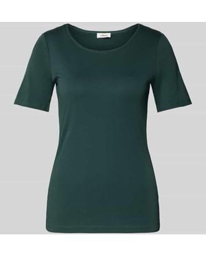 S.oliver Regular Fit T-Shirt aus reiner Baumwolle - Grün