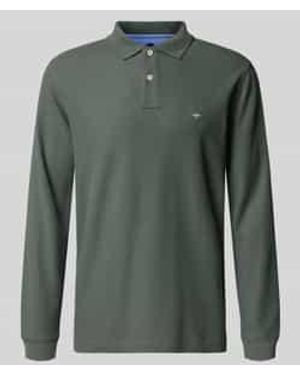 Fynch-Hatton Regular Fit Poloshirt Met Logostitching - Groen