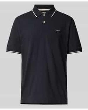 GANT Poloshirt Met Labelstitching - Blauw