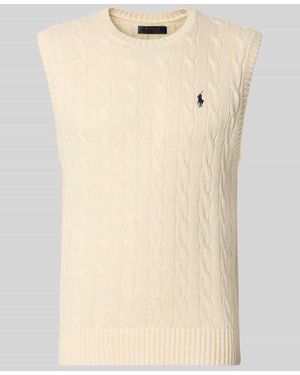 Polo Ralph Lauren Regular Fit Pullunder aus reiner Baumwolle - Natur